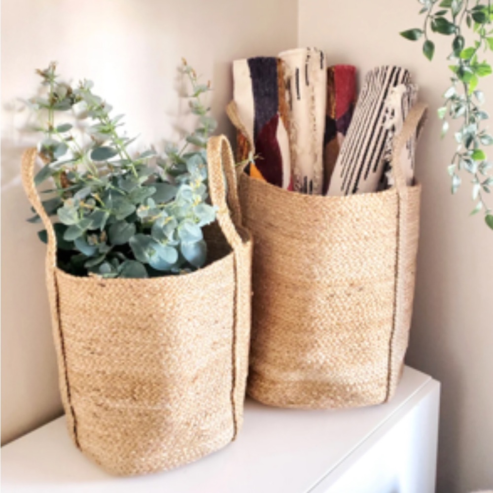 Natural Woven Tote Bag